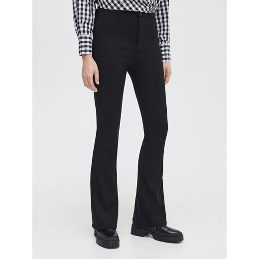 Cropp - Spodnie high waist - czarny Cropp 42 promocja Cropp