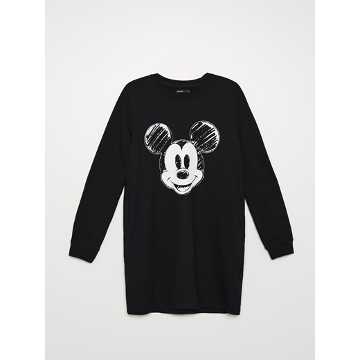 Cropp - Dresowa sukienka Mickey Mouse - czarny Cropp M okazja Cropp