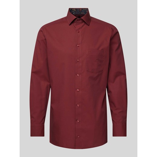 Koszula biznesowa o kroju regular fit z kołnierzykiem typu kent ze sklepu Peek&Cloppenburg  w kategorii Koszule męskie - zdjęcie 175809398