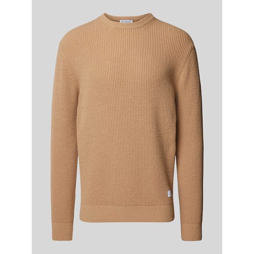 Sweter z wełny z naszywką z logo ze sklepu Peek&Cloppenburg  w kategorii Swetry męskie - zdjęcie 175809425