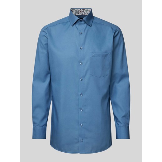 Koszula biznesowa o kroju regular fit z kołnierzykiem typu kent ze sklepu Peek&Cloppenburg  w kategorii Koszule męskie - zdjęcie 175809529