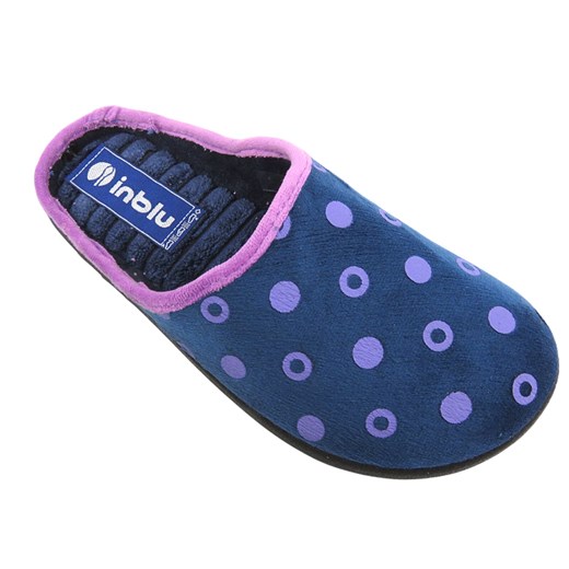 Kapcie Damskie - INBLU ET-24 Granatowe Wsuwane Inblu 38 ulubioneobuwie