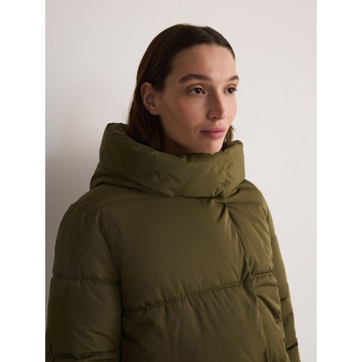Reserved - Pikowana kurtka z kapturem - zielony Reserved XL Reserved