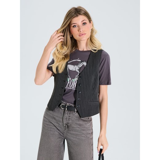 Sinsay - Koszulka - szary Sinsay M Sinsay