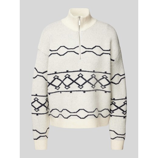 Sweter z dzianiny z kołnierzem model ‘BYmassi’ ze sklepu Peek&Cloppenburg  w kategorii Swetry damskie - zdjęcie 175816785