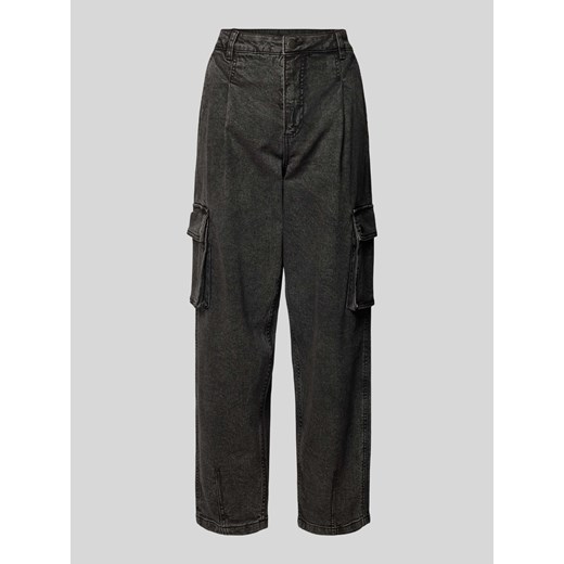 Jeansy cargo o kroju tapered fit z zakładkami w pasie model ‘gloria’ ze sklepu Peek&Cloppenburg  w kategorii Jeansy damskie - zdjęcie 175817049