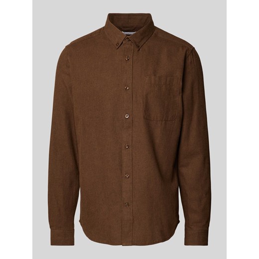 Koszula casualowa o kroju custom fit z kołnierzykiem typu button down ze sklepu Peek&Cloppenburg  w kategorii Koszule męskie - zdjęcie 175817456