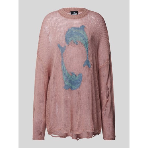 Sweter z dzianiny o kroju oversized z efektem znoszenia ze sklepu Peek&Cloppenburg  w kategorii Swetry damskie - zdjęcie 175817505