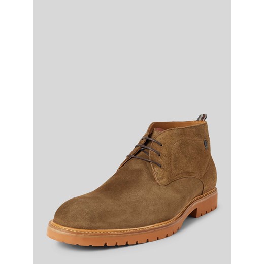 Buty skórzane z naszywką z logo model ‘De Karper’ ze sklepu Peek&Cloppenburg  w kategorii Buty zimowe męskie - zdjęcie 175818377
