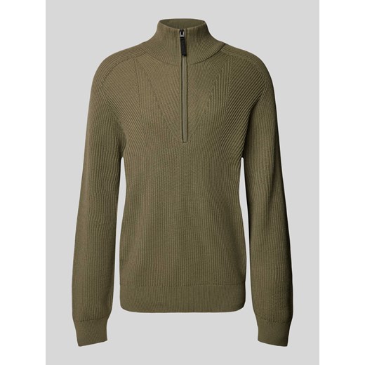 Sweter z dzianiny ze stójką model ‘FINTO’ ze sklepu Peek&Cloppenburg  w kategorii Swetry męskie - zdjęcie 175818446