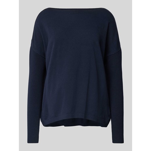 Sweter z dzianiny z dekoltem w łódkę ze sklepu Peek&Cloppenburg  w kategorii Swetry damskie - zdjęcie 175818778