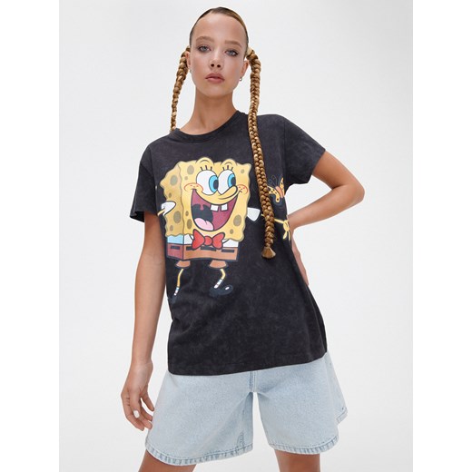 Cropp - Szary t-shirt SpongeBob - szary Cropp M okazyjna cena Cropp