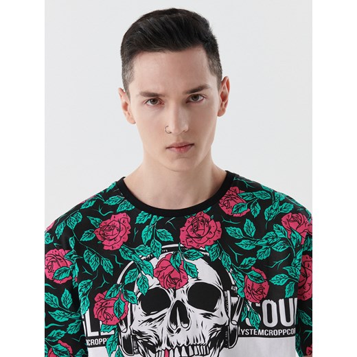 Cropp - T-shirt z czaszką - czarny Cropp XS Cropp