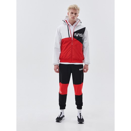 Cropp - Kurtka z kapturem NASA - biały Cropp XL Cropp wyprzedaż