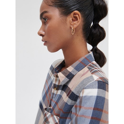 Cropp - Koszula w kratę - kremowy Cropp XS wyprzedaż Cropp