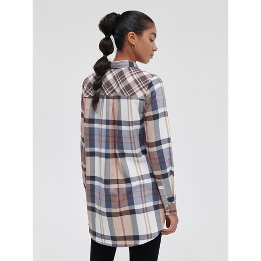 Cropp - Koszula w kratę - kremowy Cropp L okazyjna cena Cropp