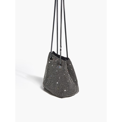 Cropp - Torebka crossbody z cyrkoniami - srebrny Cropp Uniwersalny wyprzedaż Cropp