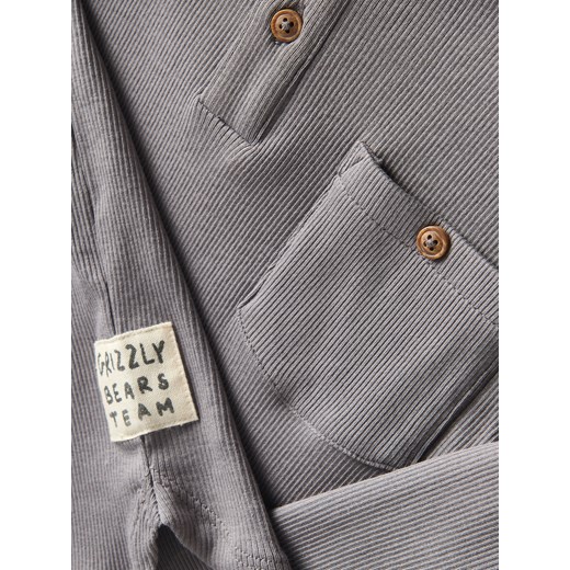 Reserved - Bawełniany longsleeve - ciemnoszary Reserved 110 (4-5 lat) Reserved