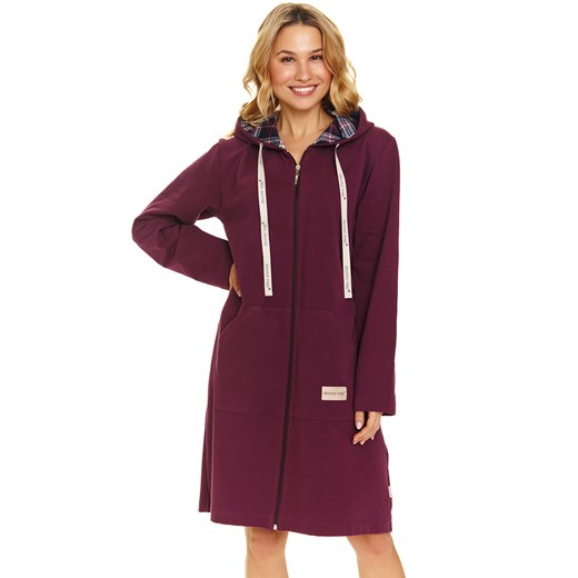 Szlafrok Doctor Nap SMZ.7107 burgundy Doctor Nap XL kontri.pl