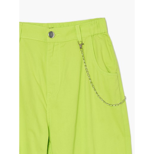 Cropp - Żółte spodnie jogger z kieszeniami cargo - zielony Cropp 36 promocyjna cena Cropp