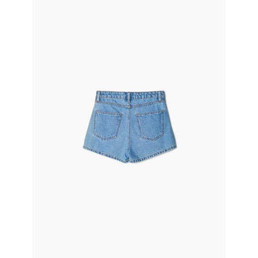 Cropp - Jeansowe szorty z wysokim stanem - niebieski Cropp 42 wyprzedaż Cropp