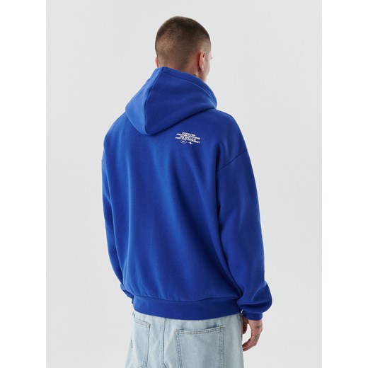 Cropp - Niebieska bluza z kapturem - niebieski Cropp L okazyjna cena Cropp