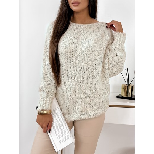 Sweter damski z okrągłym dekoltem 