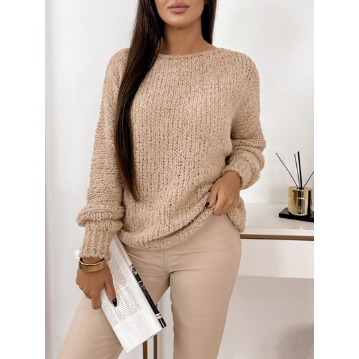 Sweter damski z okrągłym dekoltem 