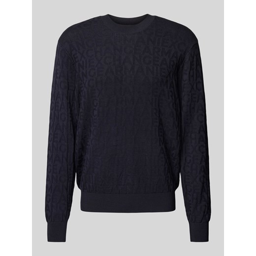 Sweter z dzianiny z prążkowanymi wykończeniami ze sklepu Peek&Cloppenburg  w kategorii Swetry męskie - zdjęcie 175850649