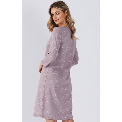 Bawełniana koszula nocna Blanka 1503, Kolor cappuccino, Rozmiar XL, Leveza ze sklepu Intymna w kategorii Koszule nocne - zdjęcie 175852827