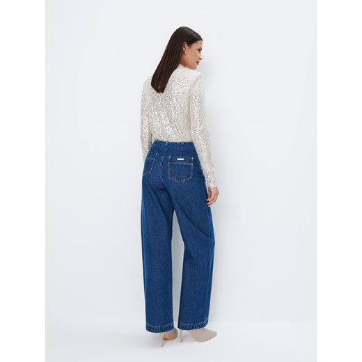 Niebieskie jeansy damskie Mohito 