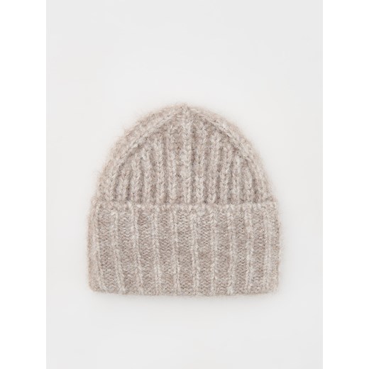 Reserved - Czapka beanie z domieszką wełny - brązowy ze sklepu Reserved w kategorii Czapki zimowe damskie - zdjęcie 175855176