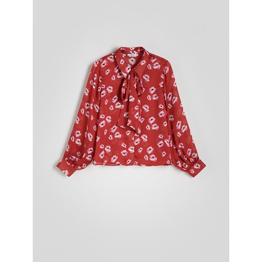 Reserved - Koszula z ozdobnym wiązaniem - wielobarwny Reserved L Reserved