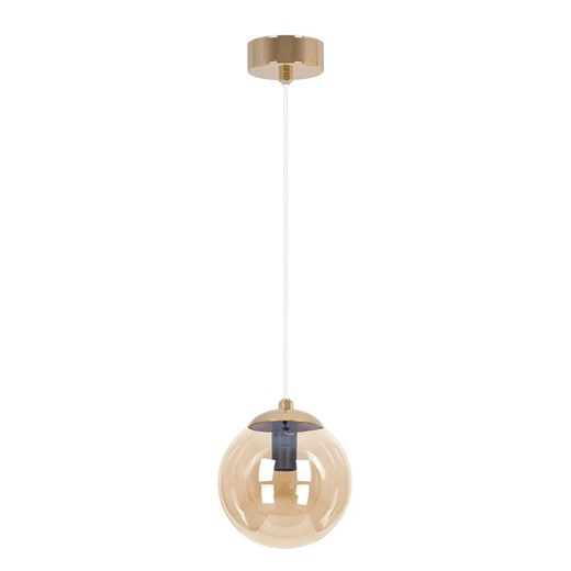 Złoto-bursztynowa lampa wisząca szklana kula - A675 N5-P20 ze sklepu Edinos.pl w kategorii Lampy wiszące - zdjęcie 175860577