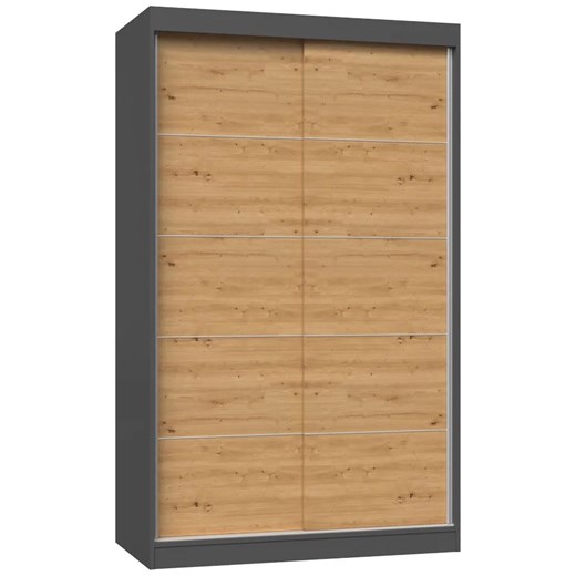 Szafa ze szprosami 120 cm dąb artisan antracyt - Stoflis 4X ze sklepu Edinos.pl w kategorii Szafy - zdjęcie 175860819