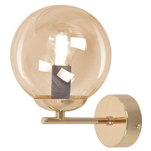 Złoto-bursztynowy elegancki kinkiet glamour W5-R21 - id: 46873 - marki Lumes - 175860946 Złoto-bursztynowy elegancki kinkiet glamour W5-R21 ze sklepu Edinos.pl w kategorii Lampy ścienne - zdjęcie 175860946