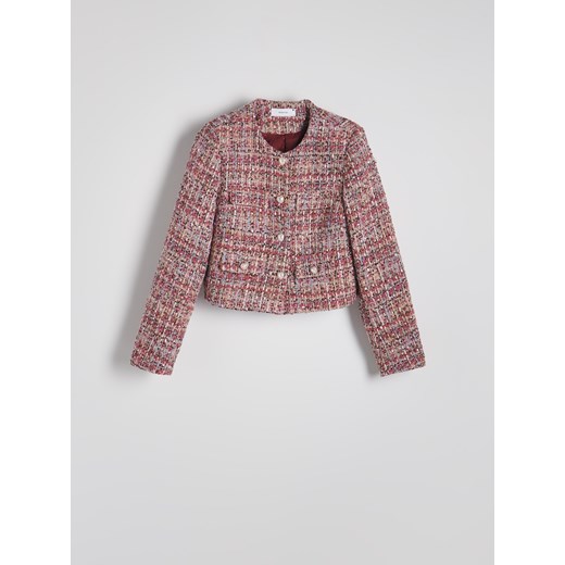 Reserved - Tweedowa marynarka z ozdobnymi guzikami - wielobarwny Reserved XL Reserved