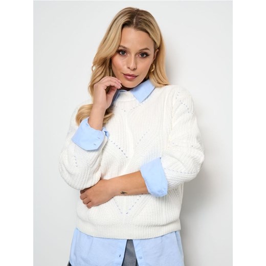 Sinsay - Sweter - kremowy ze sklepu Sinsay w kategorii Swetry damskie - zdjęcie 175869787
