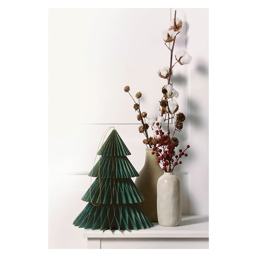 Folia Dekoracja &quot;Classic Xmas Tree&quot; w kolorze ciemnozielonym - wys. 32 Folia onesize Limango Polska wyprzedaż