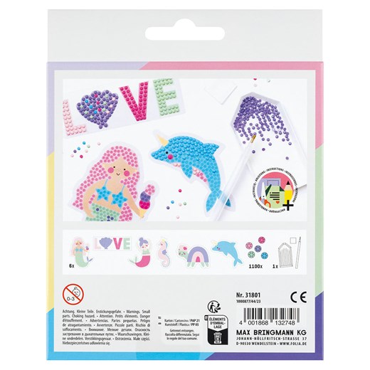 Folia Zestaw &quot;MERMAID&quot; do malowania diamentami w różnych kolorach Folia onesize okazja Limango Polska