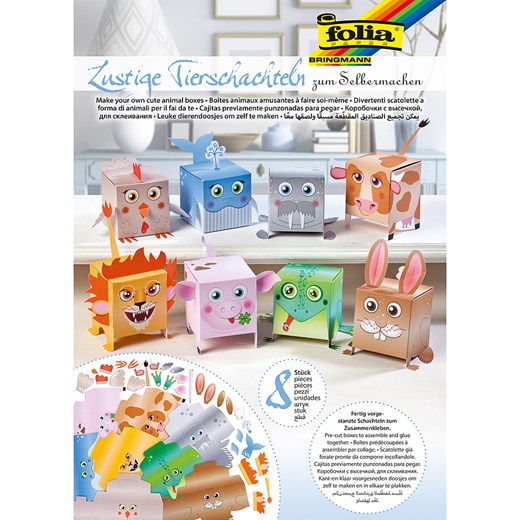 folia PAPER Zestaw &quot;Animals gift boxes&quot; ze wzorem do rękodzieła ze sklepu Limango Polska w kategorii Zabawki - zdjęcie 175875607