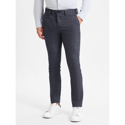 Tommy Hilfiger Spodnie - Bleecker Mężczyźni granatowy marmurkowy ze sklepu vangraaf w kategorii Spodnie męskie - zdjęcie 175878036