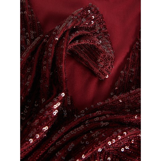 Reserved - Sukienka z cekinami - bordowy Reserved XS Reserved