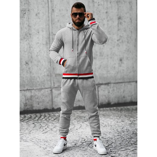 Komplet dresowy męski szary OZONEE JS/8C65/2 Ozonee XL wyprzedaż ozonee.pl