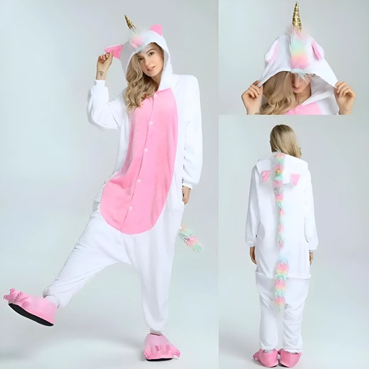 Onesie jednorożec - Biały / S ze sklepu Valetta.pl w kategorii Piżamy damskie - zdjęcie 175900097