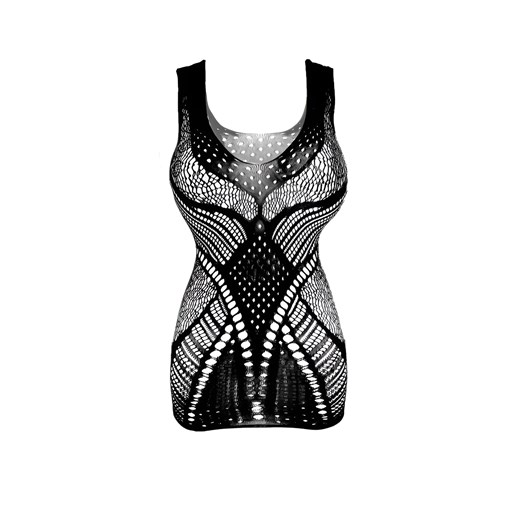 Elastyczna sukienka typu bodystocking - Czarny / Uniwersalny ze sklepu Valetta.pl w kategorii Koszule nocne - zdjęcie 175904128