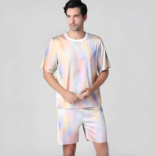 Piżama męska tie dye - Kolorowy / S ze sklepu Valetta.pl w kategorii Piżamy męskie - zdjęcie 175904167