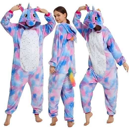 Onesie jednorożec galaxy - Niebieski / S ze sklepu Valetta.pl w kategorii Piżamy damskie - zdjęcie 175905665