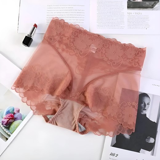 Transparentne bokserki damskie - Rudy / S ze sklepu Valetta.pl w kategorii Majtki damskie - zdjęcie 175906869