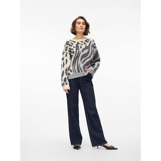 Vero Moda Sweter w kolorze szaro-kremowym ze sklepu Limango Polska w kategorii Swetry damskie - zdjęcie 175910505